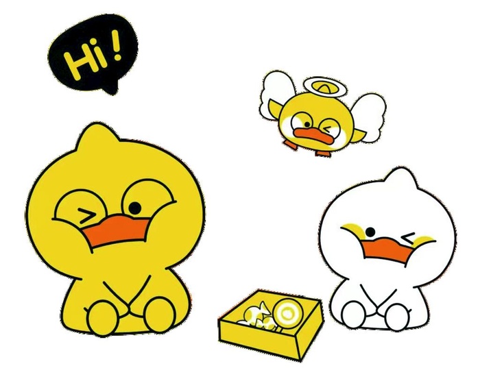 小黄鸭天使图片(946x756)psd模版下载