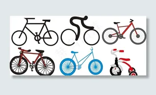 卡通自行车图片