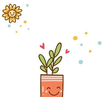 手绘矢量图卡通太阳花图片