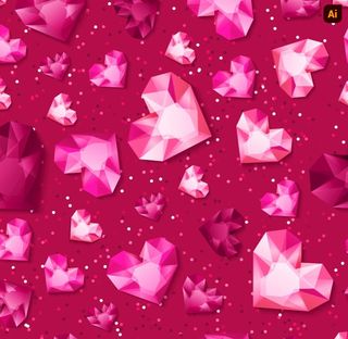 爱心钻石背景图片