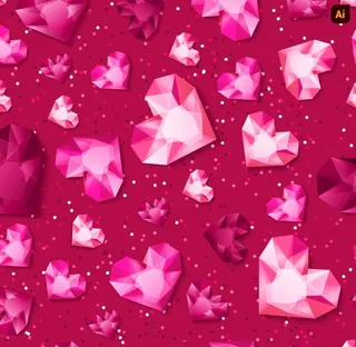 爱心钻石背景图片