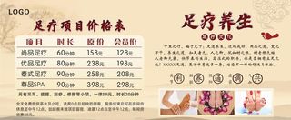 足疗价目表图片