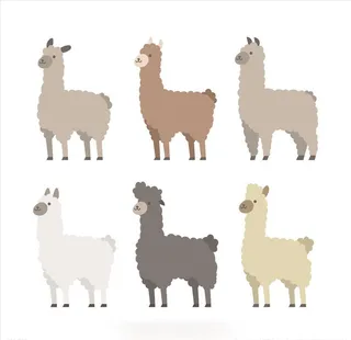 羊驼卡通图片