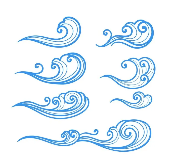 海浪纹图片cdr矢量模版下载