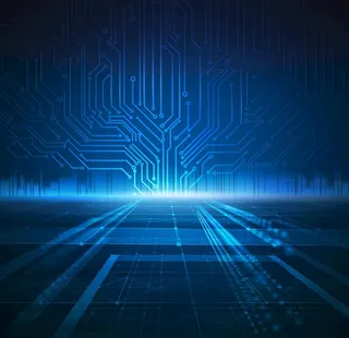 蓝色科技光线电路质感图片