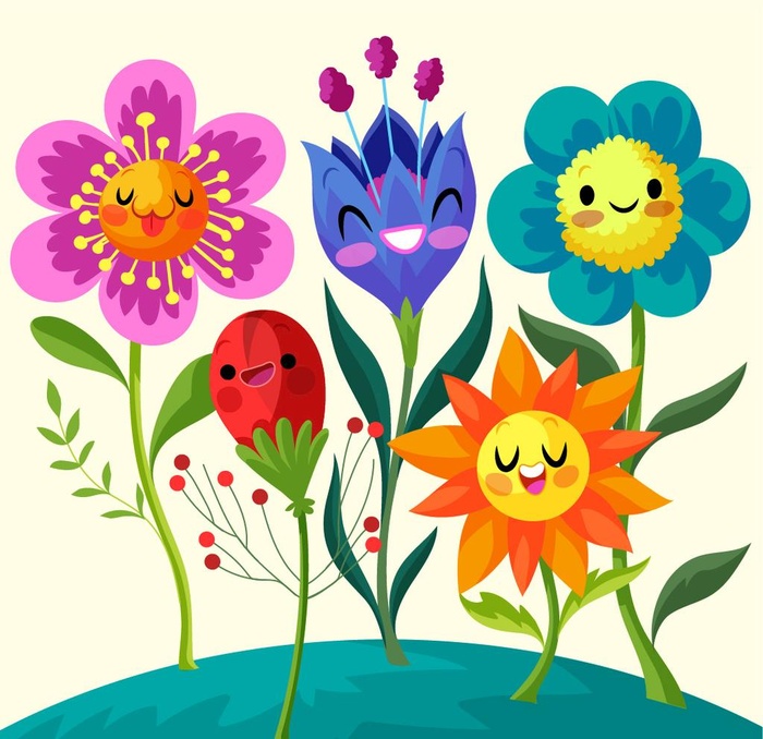 卡通花朵图片