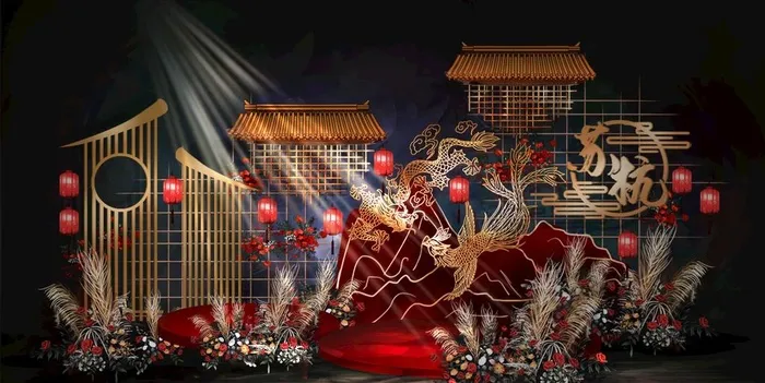 新中式婚礼  图片psd模版下载