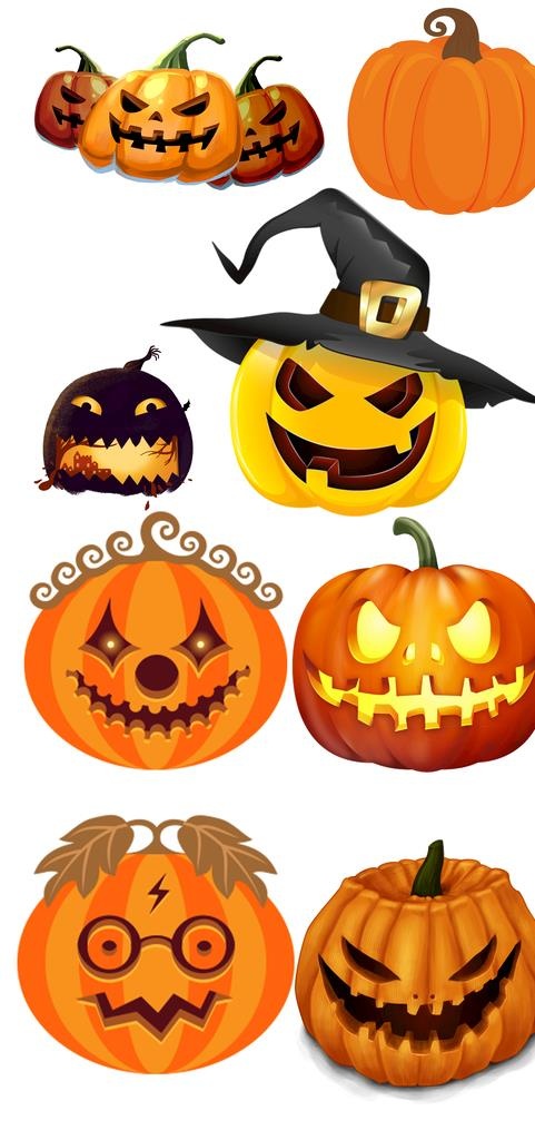 万圣节南瓜表情图片