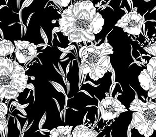 手绘花 数码 印花 曼陀罗图片