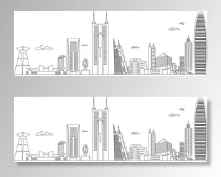 深圳适量线条地标图片