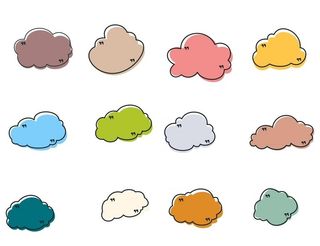 矢量云彩形状对话框图片