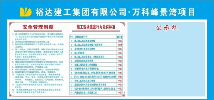 施工现场违章行为处罚标准图片