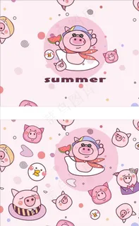 猪猪 壁纸插画图片