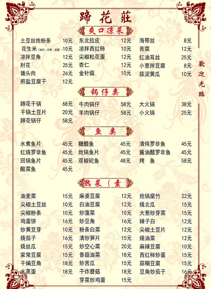 菜谱图片(2480x3508)psd模版下载