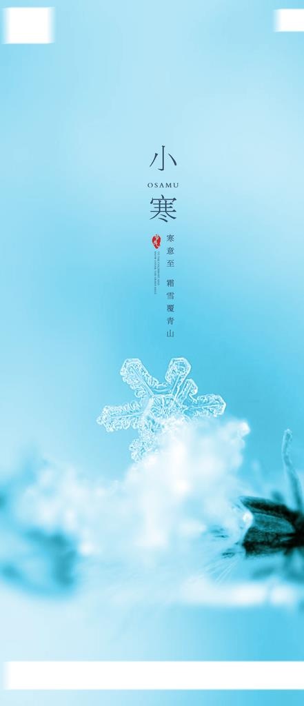 小寒海报图片(1080x2340)psd模版下载