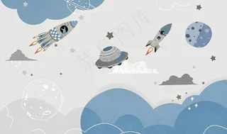 太空船儿童背景图片