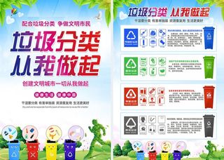 垃圾分类单页图片