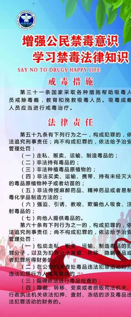 禁毒展架图片(2835x6378)psd模版下载