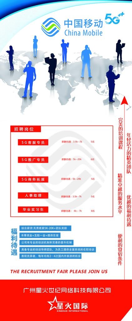 公司招聘海报 移动招聘图片
