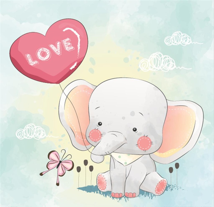 卡通大象图片