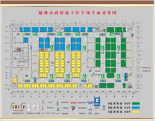 地下停车场平面效果图图片