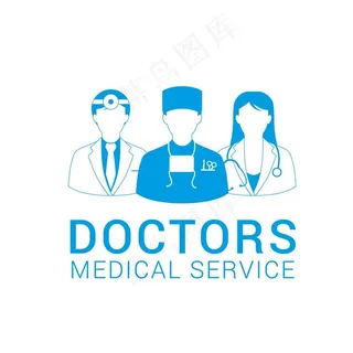医生剪影矢量图图片