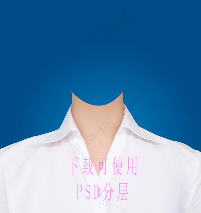 女衬衫证件照素材图片