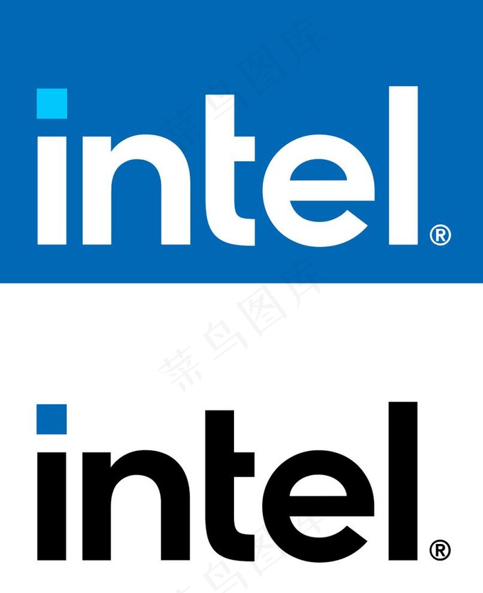 intel-logo英特尔图片ai矢量模版下载