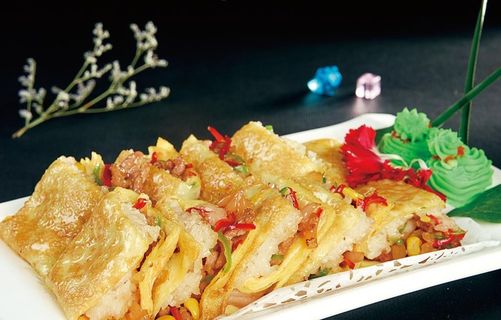 三鲜煎豆皮图片