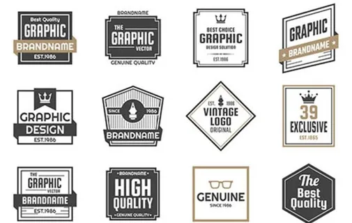 方形多边形等图形标签图片