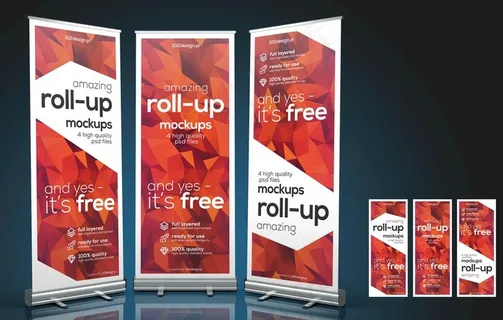 易拉宝样机图片