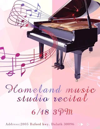 创意钢琴演奏音乐会海报图片