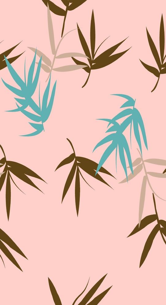 竹叶竹子印花图片(2835x5065)