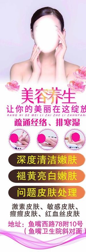 美容养生 宣传展架图片