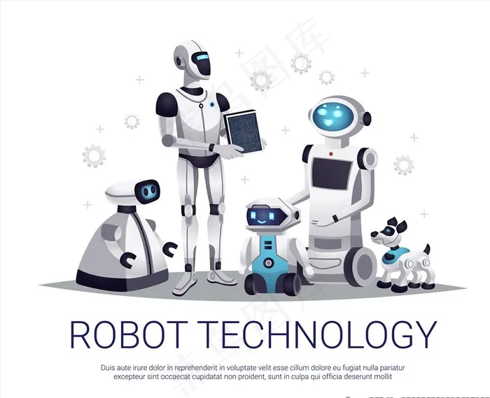 机器人图片ai矢量模版下载