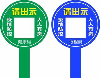 手举牌,异形,人人有责,健康码,行程码,