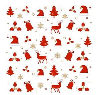 矢量精致圣诞节喜庆底纹素材图片