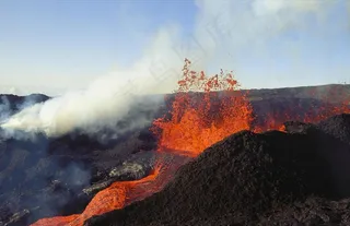 火山喷发图片