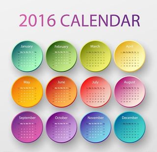 立体圆形日历图片