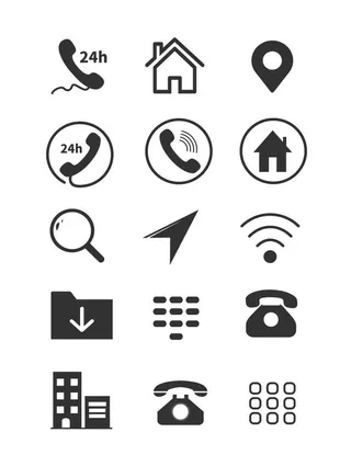 电话地址矢量小图标图片