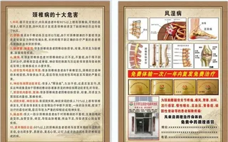 中医理疗彩页颈椎病的危害风湿病图片