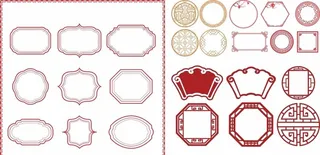 中式边框雕花古风素材图片