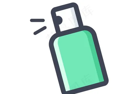 消毒喷雾矢量图标图片