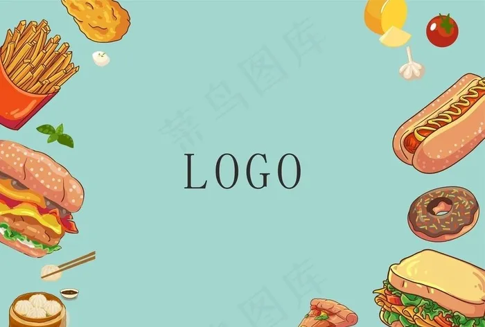 汉堡 薯条图片cdr矢量模版下载
