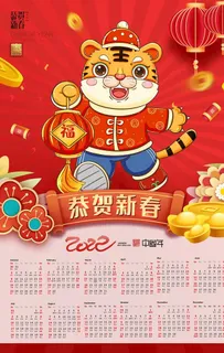 虎年日历图片