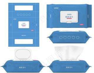 湿巾包装样机展示图片