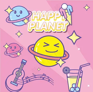 INS 卡通星球 网红元素图片 INS 卡通星球 网红元素图片