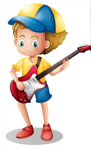 卡通儿童音乐表演图片