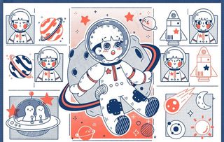 简笔画宇航员图片