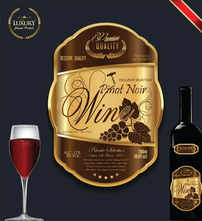 红酒标签图片